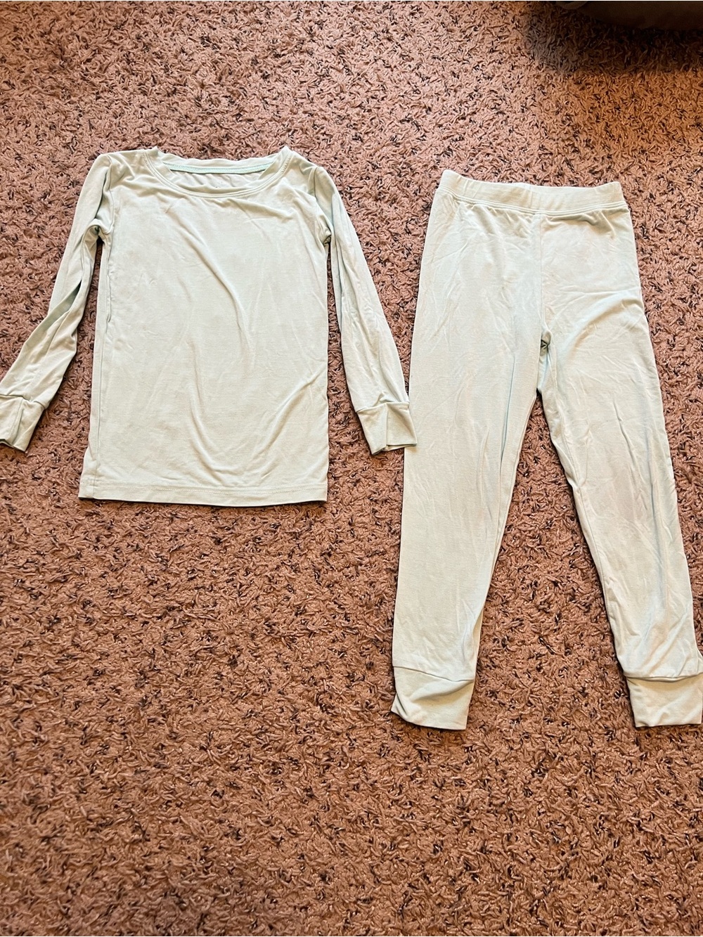 Little Sleepies 3T Mint Green Long Sleeve Pajama Set